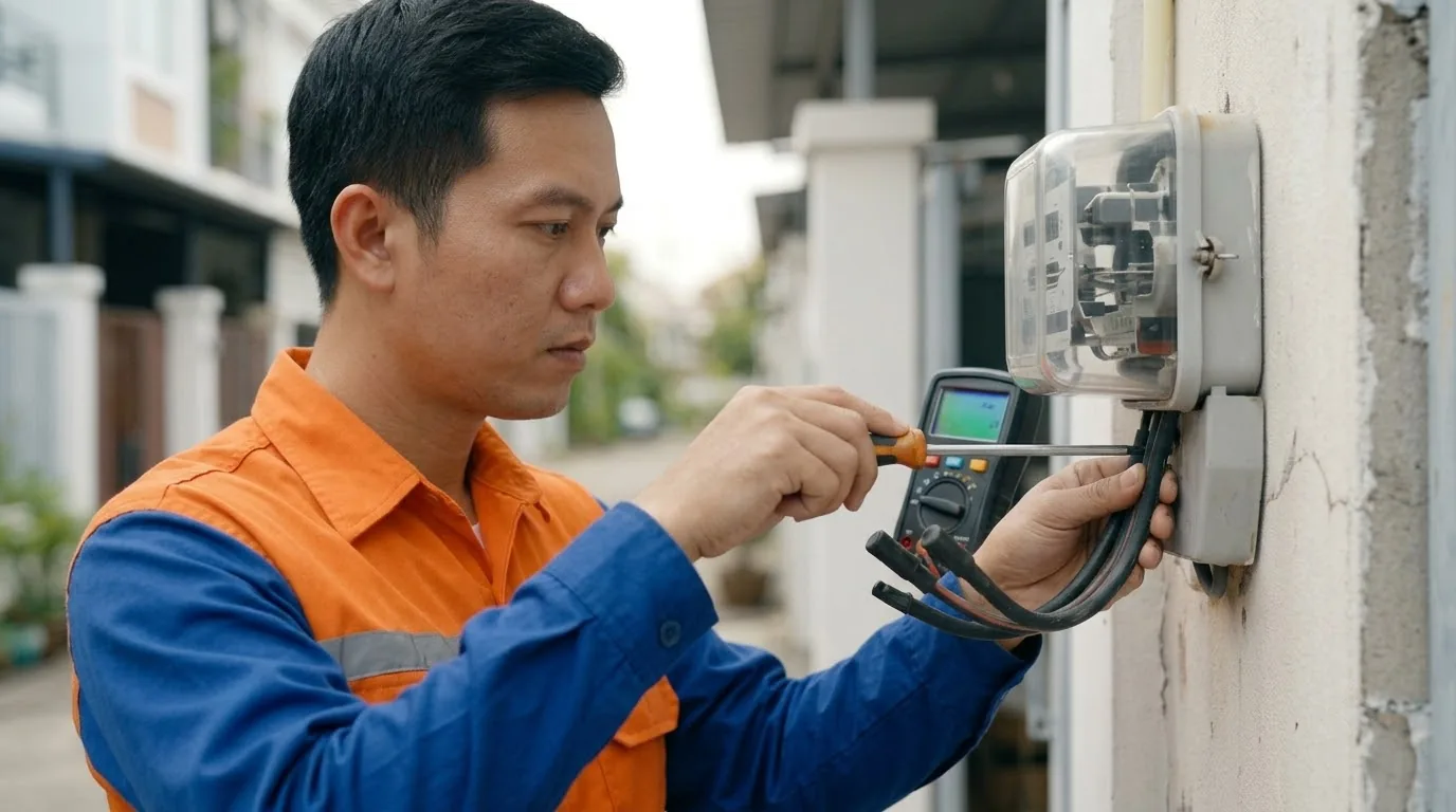Bảng phân định chi phí tháo dỡ và di chuyển công tơ điện